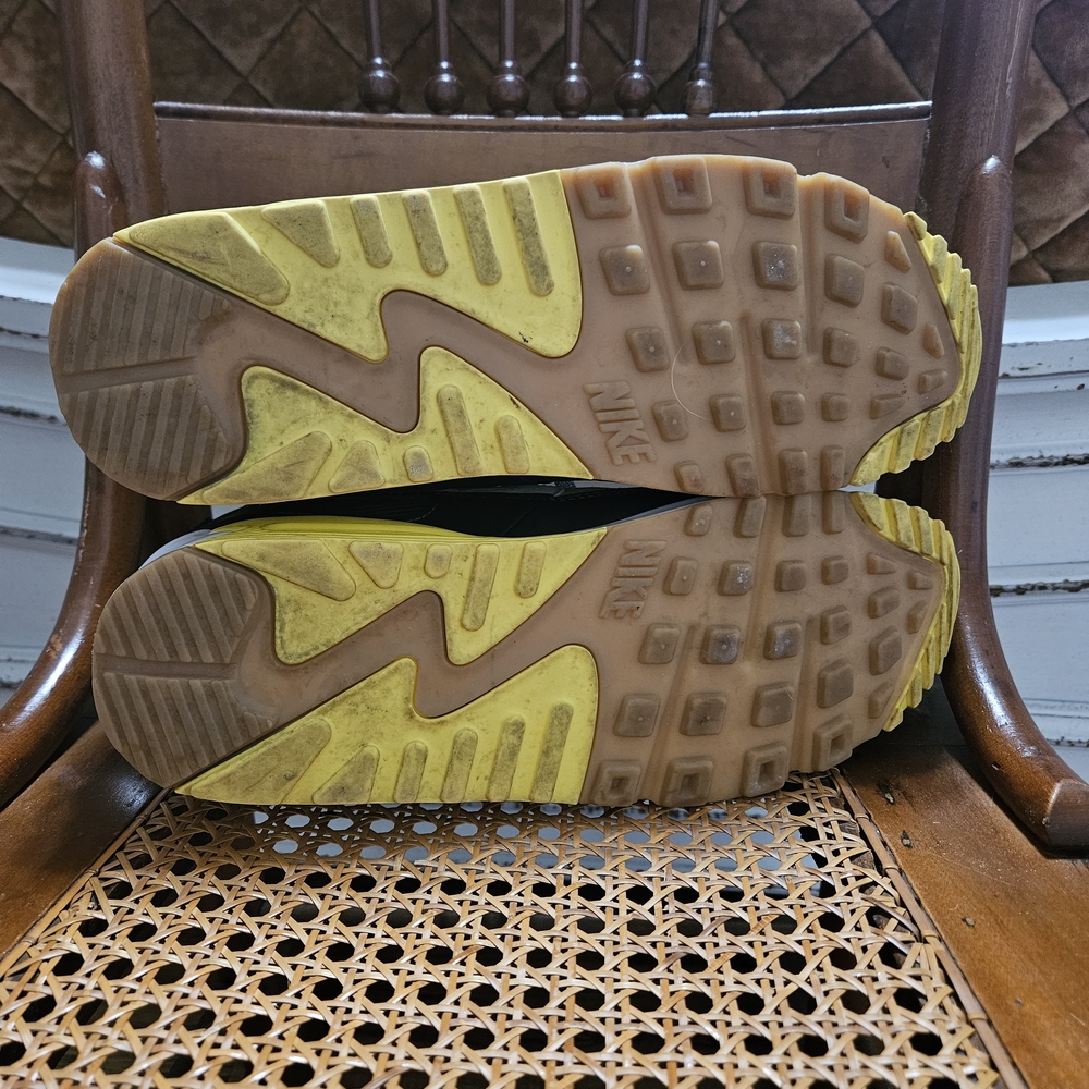 Nike Air Max 90 Yellow Black Go The Extra Smile Sneakers Sz 9 Rare - Picture 7 of 7